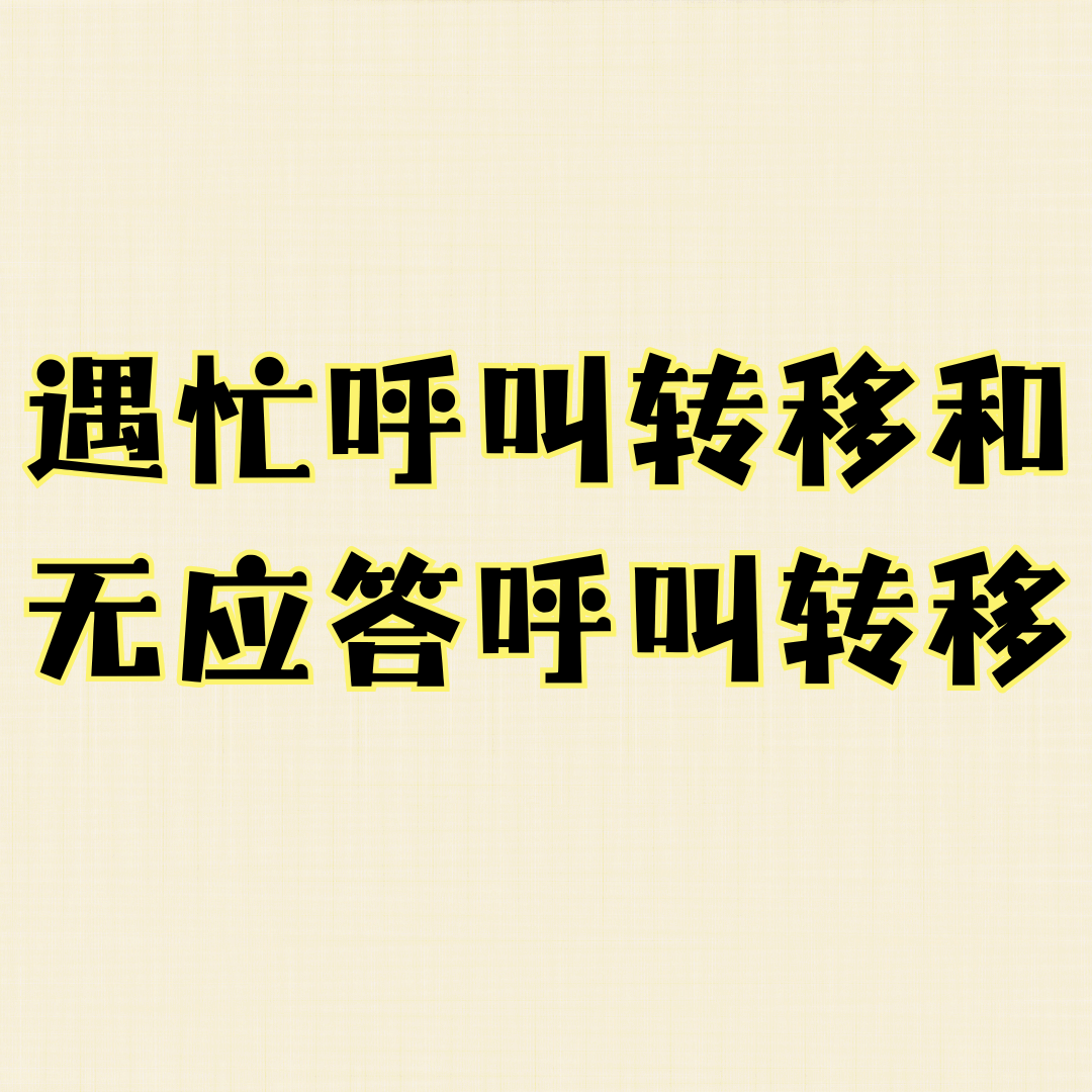 什么是遇忙呼叫转移和无应答呼叫转移？