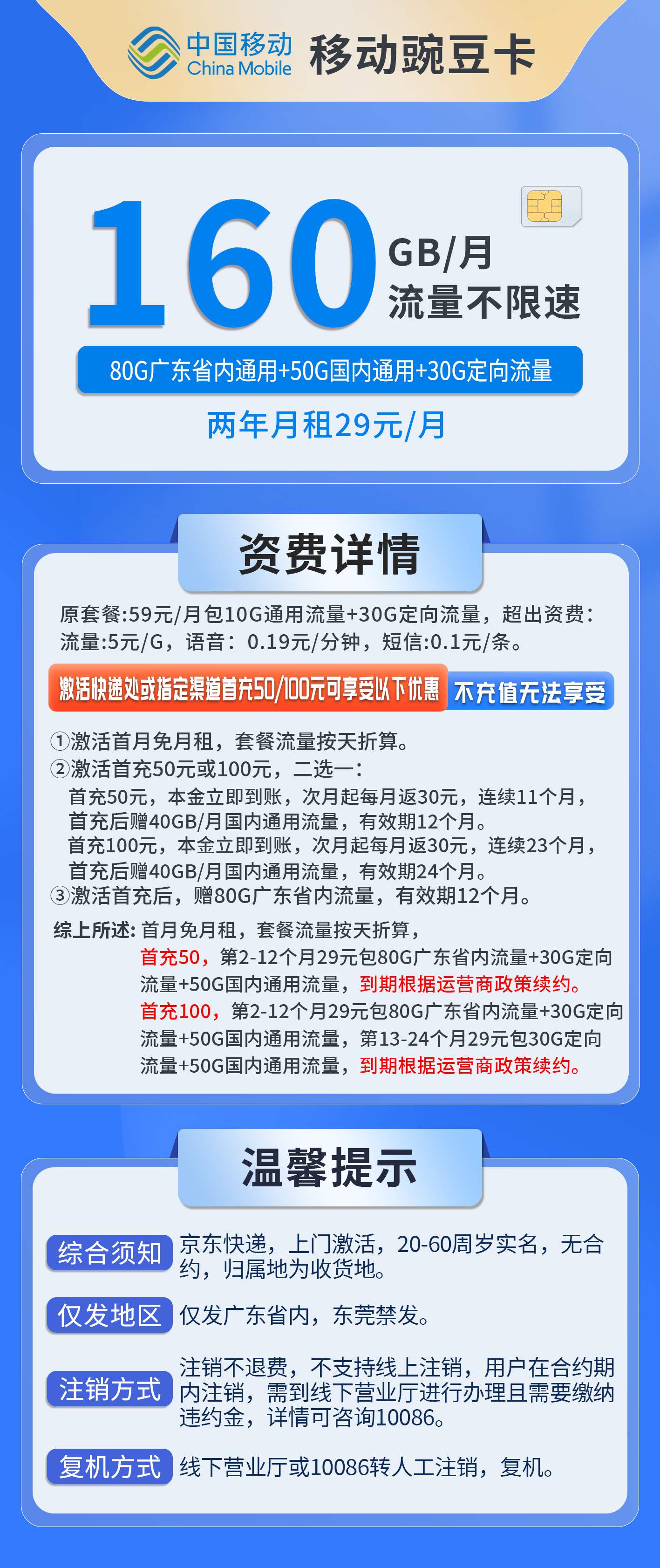 365套餐网，移动豌豆卡资费套餐介绍